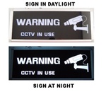 Lighted CCTV Warning Sign